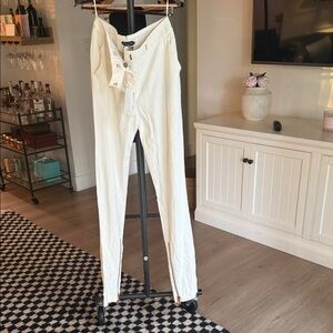 Tom Ford Cream High-Waisted Trousers